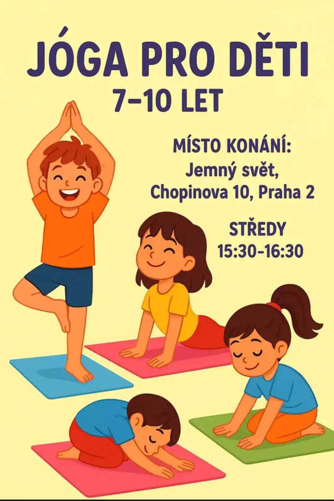 Jóga pro děti 7 – 10 let s Ladou Jiskrovou